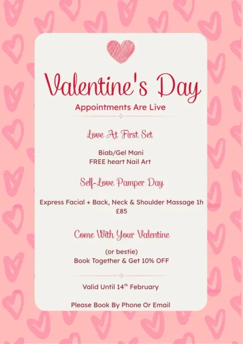 Valentine’s Day appointments