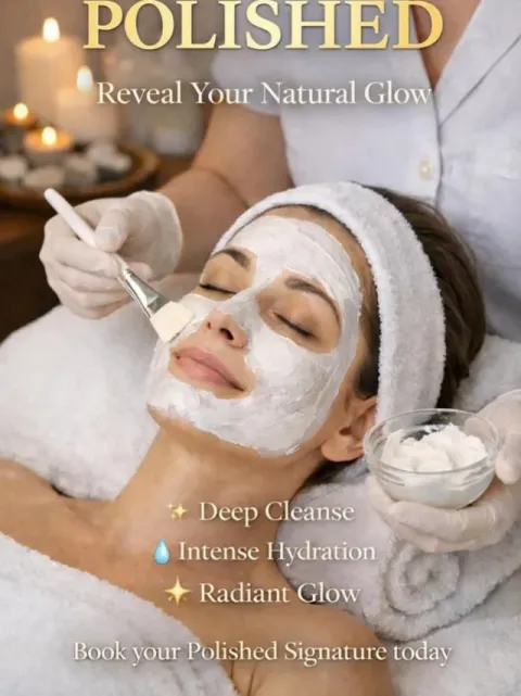 A facial in progress