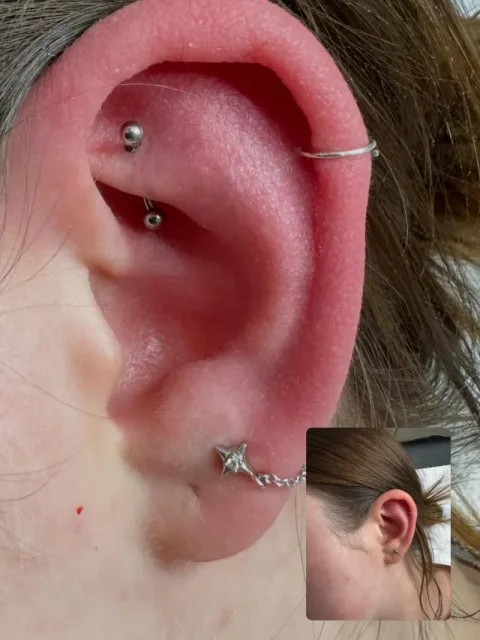 Freshly pierced, no filter